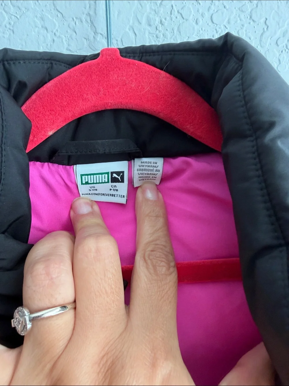 Puma Kids Hot Pink Puffer Vest